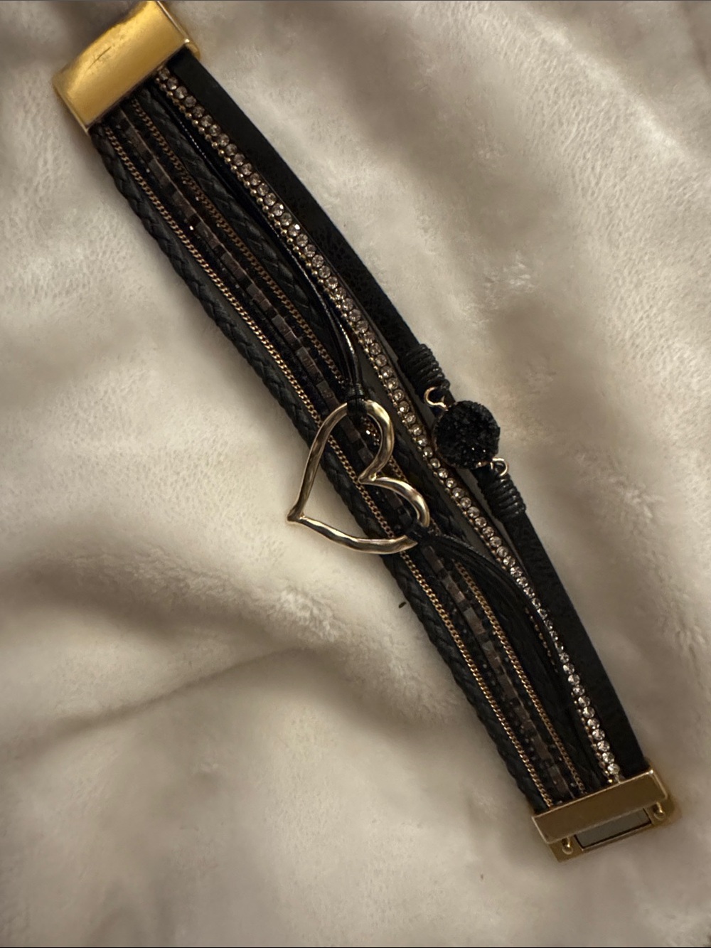 Boho black Bracelets Woven Leather Multi-Layer Wrap Bracelet